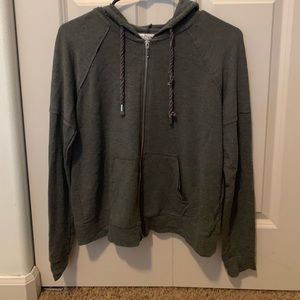 Grey zip up hoodie